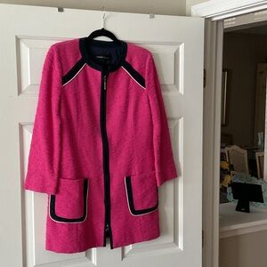 Nanette Lepore Pink and Black Cape Jacket